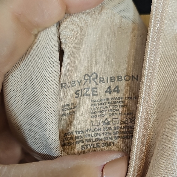 Ruby Ribbon Cream Racer Back Bra - Picture 3 of 9